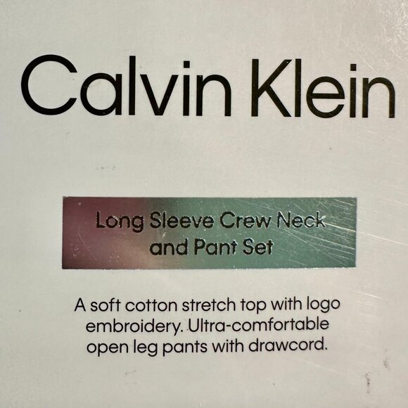 New Calvin Klein Women's Pajama Set Size L Porto Red Laungewear Cottagecore Cozy - Picture 7 of 16